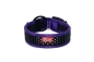 Preview: SOFTY Halsband | Länge: 40-46cm | Breite: 4,3cm | Farbe: lila/schwarz